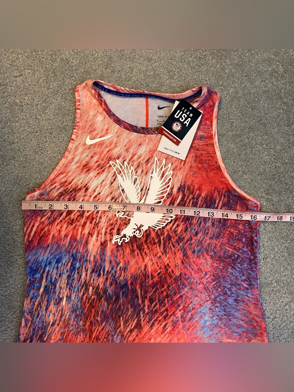 Nike NWT Drifit Team USA Eagle Pink Tanktop Womens Small - Picture 7 of 8